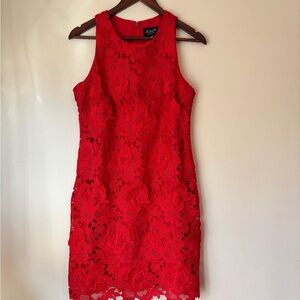 J. Crew Red Sheath Halter Mini Dress
